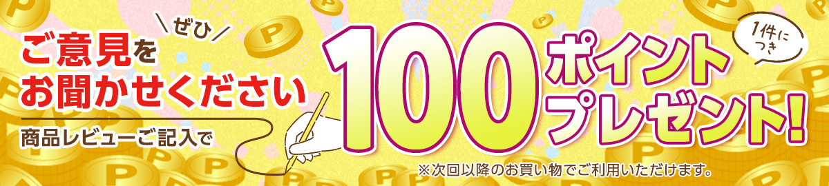 商品レビューで100ポイント